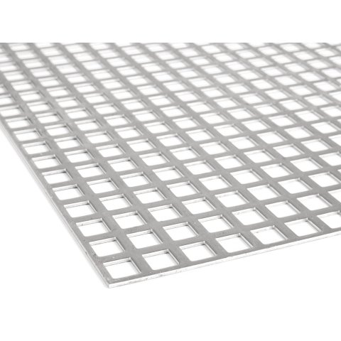 Aluminium Quadratloch, gerade (Zuschnitt möglich) QG 10,0/14,0  s = 1,5 mm, 1000 x 2000 mm (0344925)