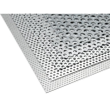White Color Staggered Pitch Round Holes Perforated Metal Mesh
