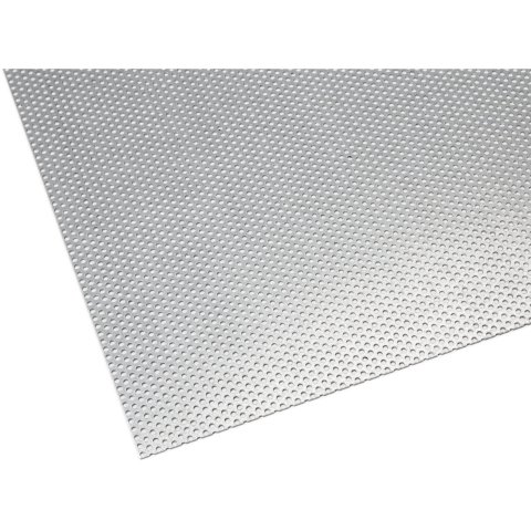 Acciaio zincato Foro tondo, sfalsato (taglio disponibile) Rv 2,0/3,5 ß = 1,0 mm, 2000 x 1000 mm (0344943)