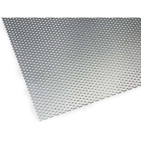 Stahl verzinkt Rundloch, versetzt (Zuschnitt möglich) RV 3,0/5,0  s = 1,0 mm, 250 x 500 mm