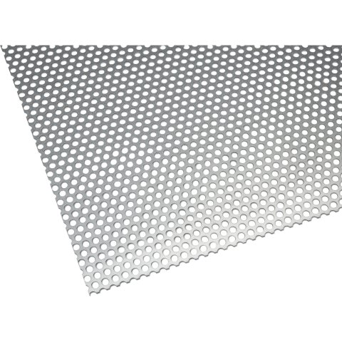 Acciaio zincato Foro tondo, sfalsato (taglio disponibile) RV 4.0/6.0 s = 1.0 mm, 2000 x 1000 mm (0344961)