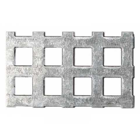 Acero galvanizado con perf. cuadrada en bloque (corte disponibiles) QG 5,0/8,0  s = 1,0 mm, 1000 x 2000 mm (0344998)