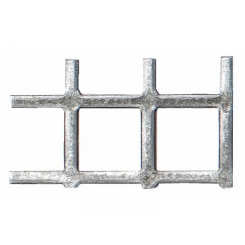 Galvanized  steel, square holes, square pitch (custom cutting available) SqS 10,0/12,0  th= 1,0 mm,  1000 x 2000 mm (034501