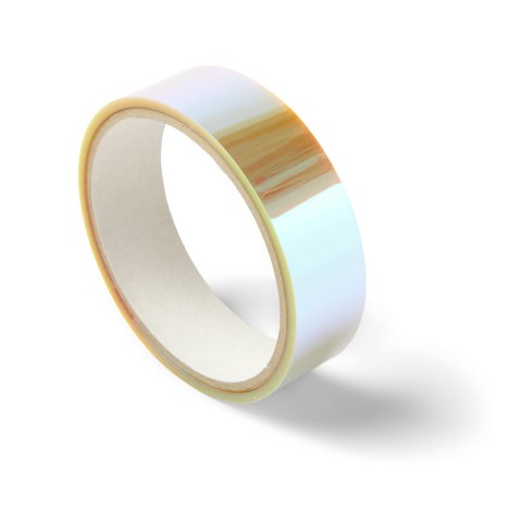 Aslan iridescent adhesive tape ColourShift transpar. SE70, PET, yellow/pink, transparent, w = 25mm, l=5 m