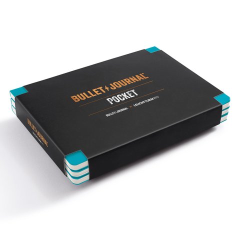 Leuchtturm Bullet Journal Pocket Set 3 St., 144x104, 47 Bl., punktkariert, turquoise25