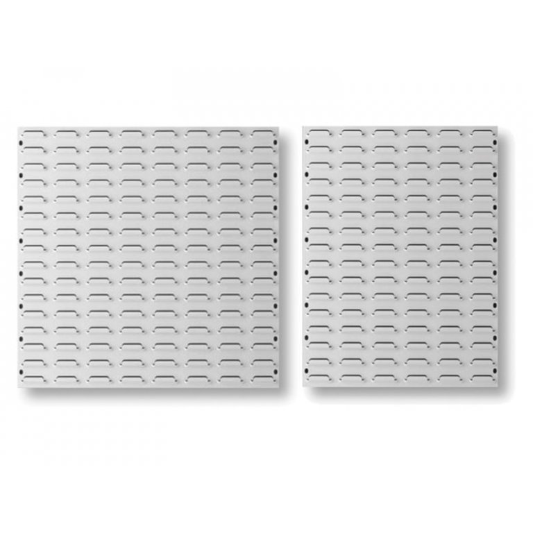Steel louvred wall panel, white