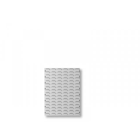 Steel louvred wall panel, white 610 x 457 mm, 16 x 6 = 96 louvres