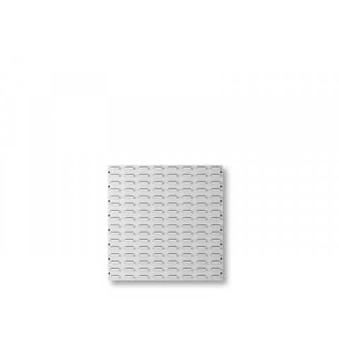 Steel louvred wall panel, white 610 x 610 mm, 16 x 8 = 128 louvres