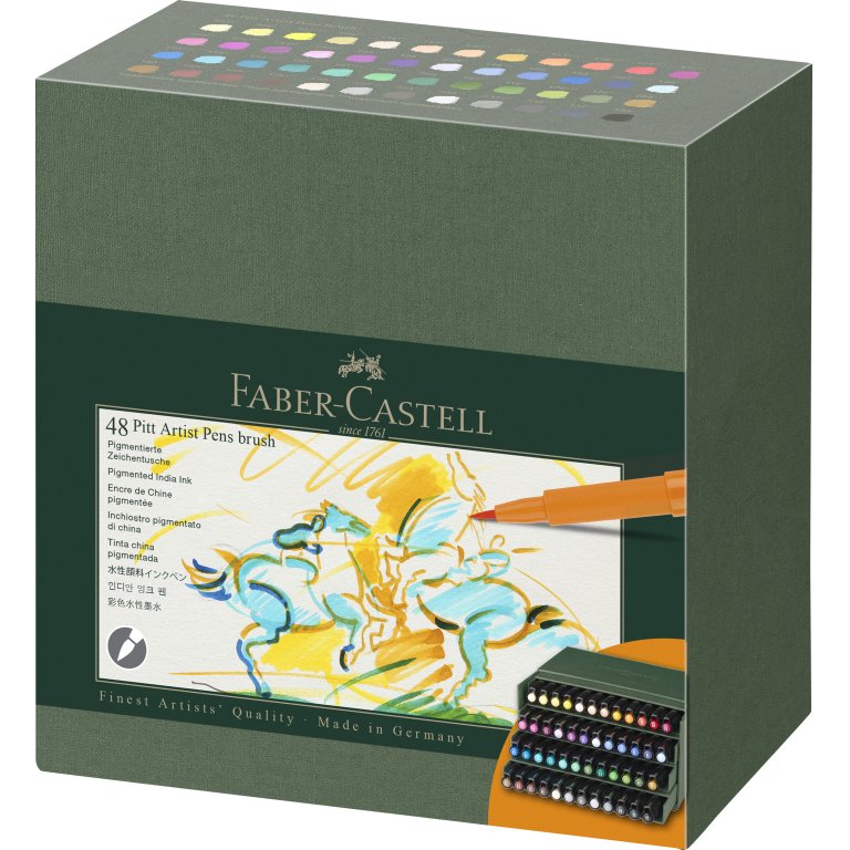 Faber-Castell Pitt Artist Pen B, set de 48