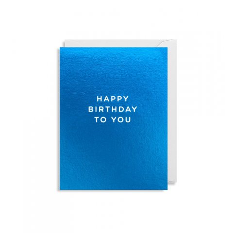 Mini tarjeta de felicitación Lagom Design 90 x 120 mm, Happy Birthday To You
