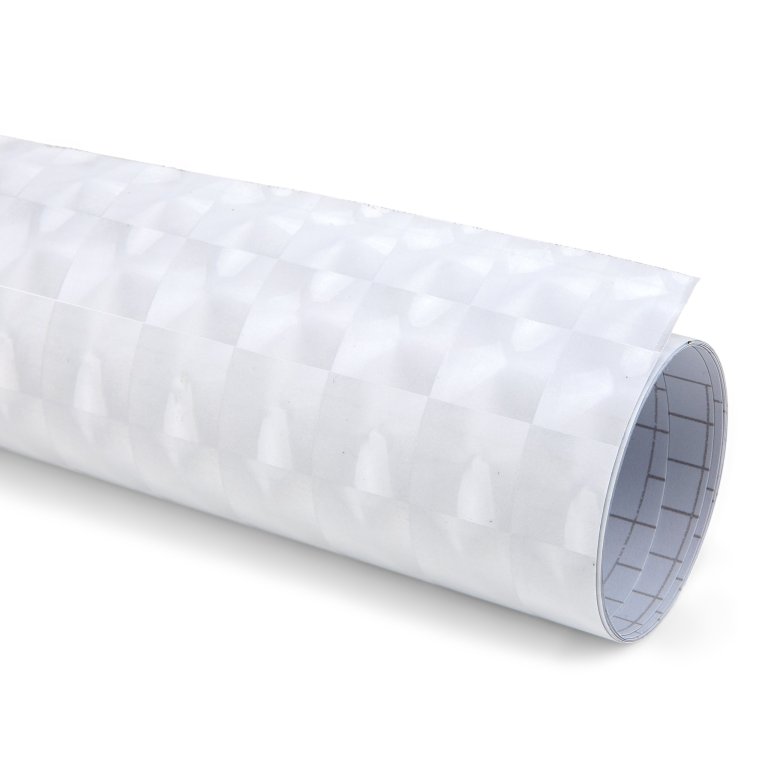 Glass decal adhesive film translucent 3D squares