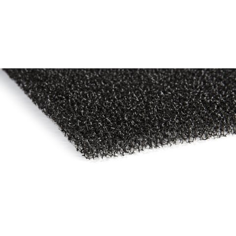 Espuma filtrante de poliuretano (espuma vegetal) PPI 10, de poros gruesos 20,0 x 300 x 400 mm, negro