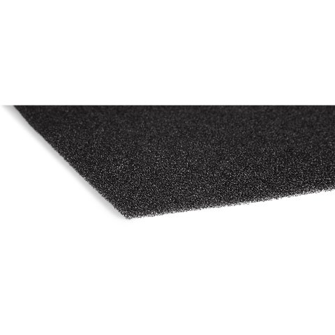 Polyurethane filter foam ("plant foam") PPI 20, medium porous 3.0 x 300 x 400 mm, black