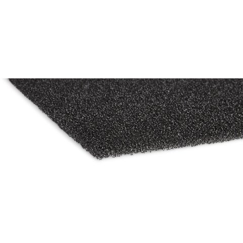 Polyurethane filter foam ("plant foam") PPI 20, medium porous 5.0 x 300 x 400 mm, black