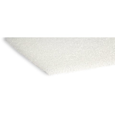 Espuma filtrante de poliuretano (espuma vegetal) PPI 10, de poros gruesos 15,0 x 300 x 400 mm, beige claro
