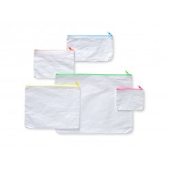 Bolsa con cremallera de polietileno, blanco