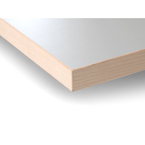 Modulor table top, melamine resin coated 25x900x1800 mm, pearl, light grey, beech edge band