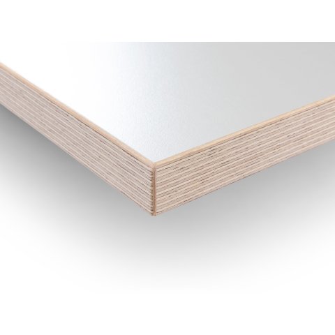 Modulor Melamin Tischplatte 25 x 900 x 1800 mm, geplt. matt, weiß, Multiplex