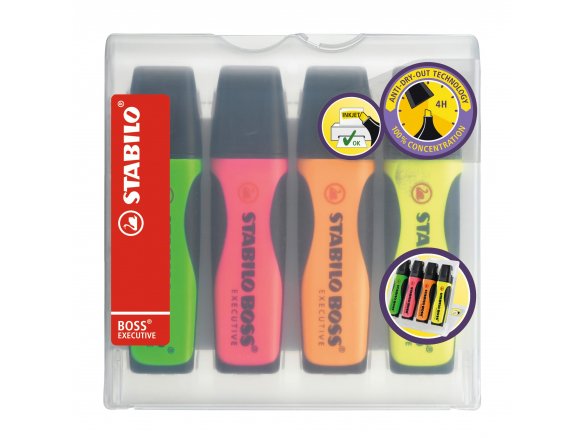 Stabilo Boss executive highlighter, set of 4