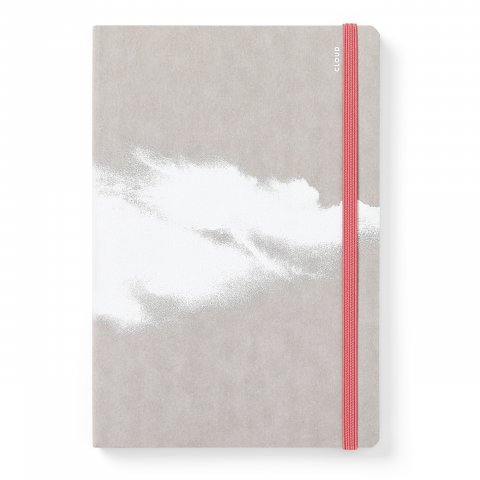 Nuuna Notizbuch Inspiration Book M, 135 x 200 mm, rosafarbene Wolken, cloud pink