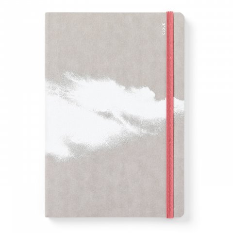 Cuaderno Nuuna Libro de inspiración M, 135 x 200 mm, nubes rosas, nube rosa
