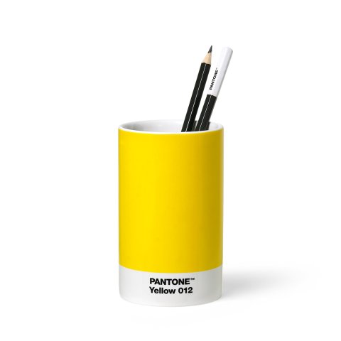 Pantone pencil cup porcelain ø approx. 70 mm, h = approx. 115 mm, yellow 012