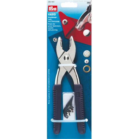 Prym Vario pliers for press fasteners, eyelets, pi with punching tools for ø 3 and 4 mm (390900)