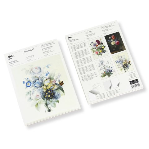 Cojín de papelería Pepin DIN A5, 120 g/m², 64 hojas, ramos