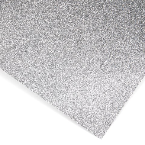 Aslan Glitterklebefolie SparkleColour SC123, PET, silber, b = 300 mm