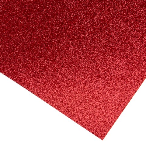Foglio adesivo glitterato Aslan SparkleColour SC123, PET, rosso, l = 300 mm