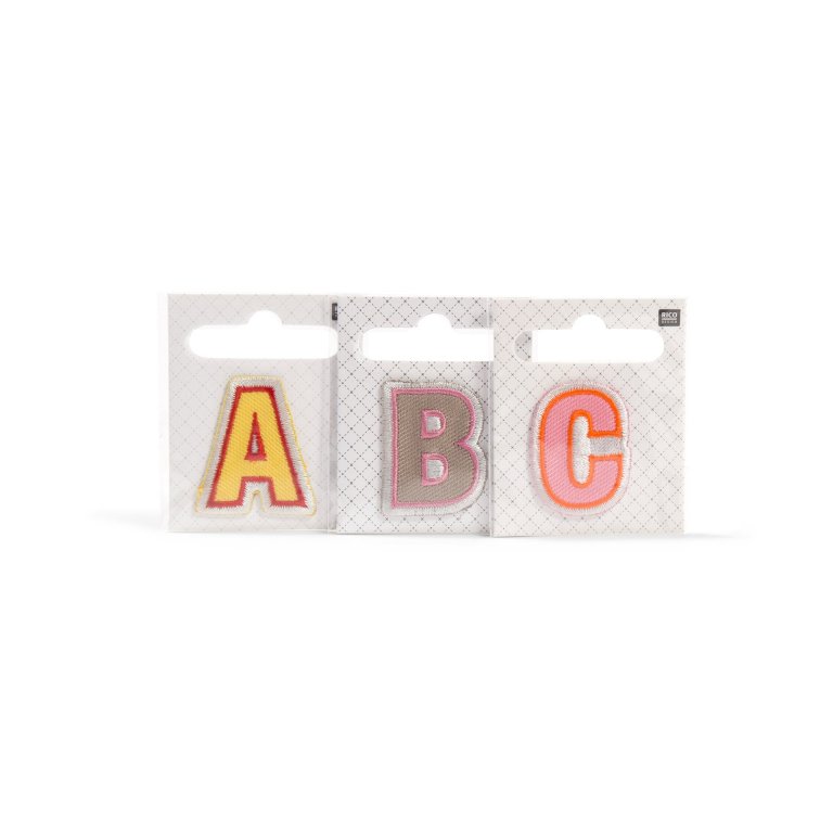 Fabric appliqué, iron-on letters