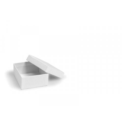 Scatola quadrata in cartone grezzo bianco 35 x 65 x 65 mm