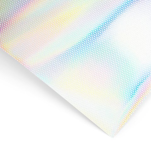 Película adhesiva holográfica perforada PVC/PET, plata, relación 60/40, b = 300 mm