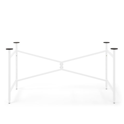 Modulor Tischgestell X für Kinder Stahl, Weiß, matt, 965 x 550 x 515-715 mm