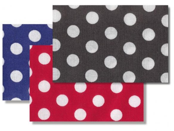 Cotton, monochrome with large white dots (5576)