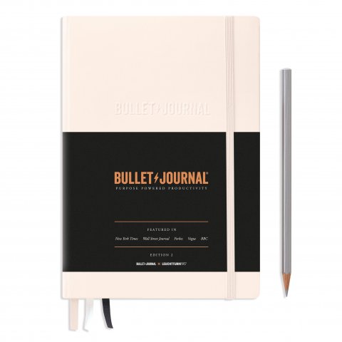 Lighthouse Notebook Hardcover Bullet Journal A5, punteado, 206 páginas, 120 g/m², rubor