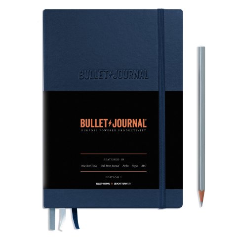 Leuchtturm Bullet Journal notebook, hard cover A5, dot-checked, 206 pages, 120 g/m², blue