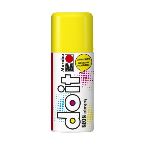Marabu pintura acrílica en spray Do it Bote 150 ml, para superficies claras, amarillo neón