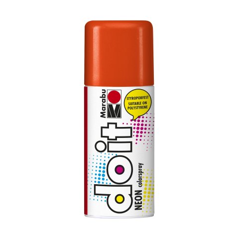 Marabu pintura acrílica en spray Do it Bote 150 ml, para superficies claras, naranja neón