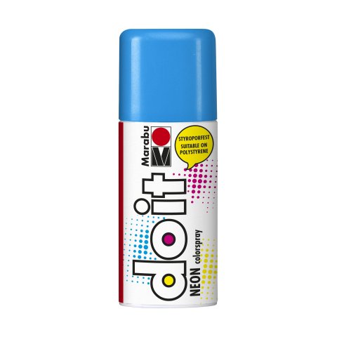 Marabu acrylic spray paint Do it Can 150 ml, for light-colored surfaces, neon blue