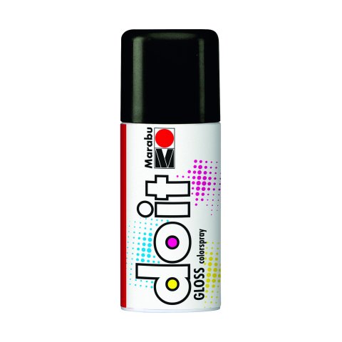 Marabu pintura acrílica en spray Do it Bote 150 ml, brillante, negro brillante