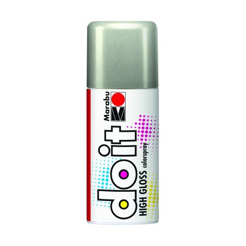 Marabu pintura acrílica en spray Do it Lata 150 ml, brillante, plata brillante