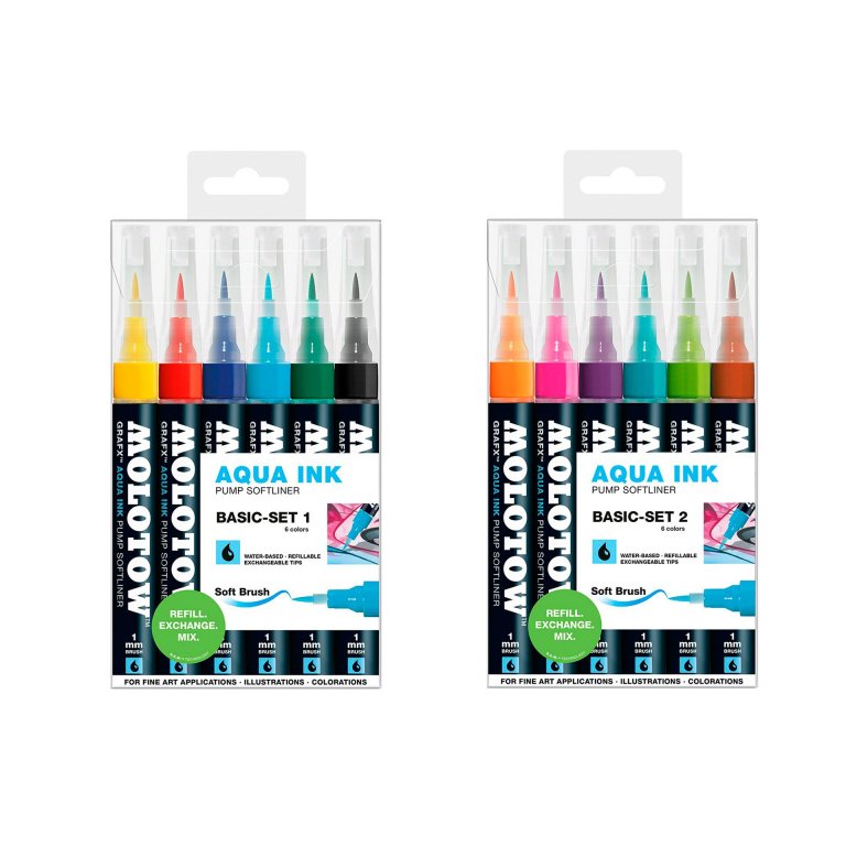 Molotow GRAFX Aqua Ink Softliner, 6er-Set