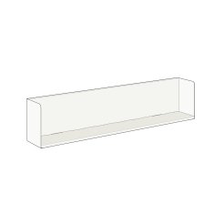 Modulor Wandregal L 1500, farbig, 1500x300x210mm, weiß, RAL 9016 FS