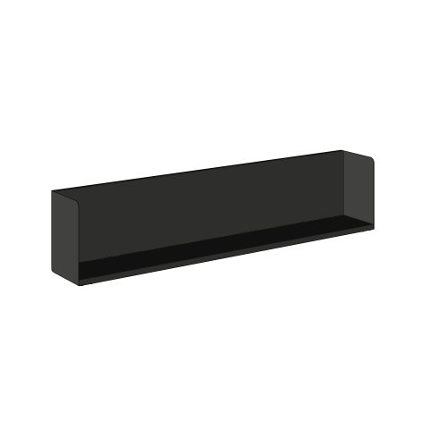 Mensola a parete Modulor L 1500, colorata 1500x300x210mm, nero grafite, RAL 9011 FS