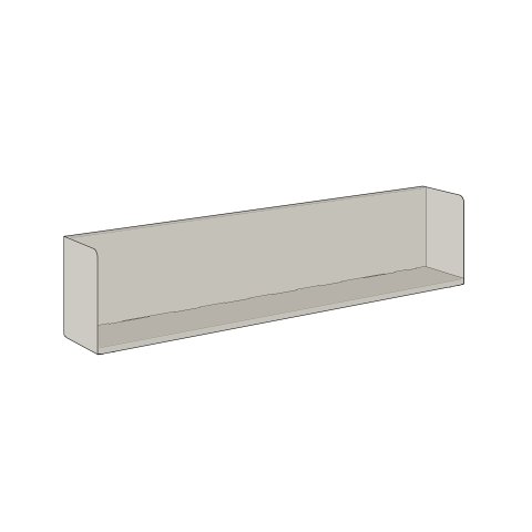 Mensola a parete Modulor L 1500, colorata 1500x300x210mm, bianco pepe, RAL Des. 0908505 FS