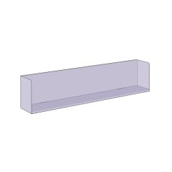 Modulor Wandregal L 1500, farbig 1500x300x210mm, Eislila, RAL Design 300 80 15 FS