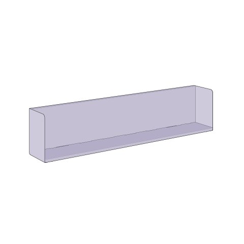 Mensola a parete Modulor L 1500, colorata 1500x300x210 mm, viola ghiaccio, design RAL 300 80 15 FS