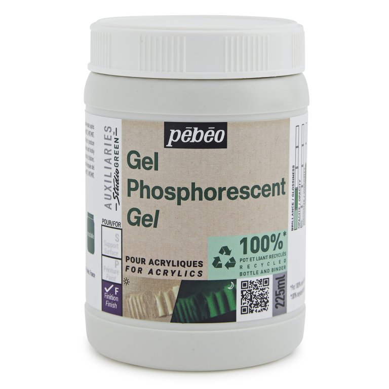 Pebeo phosphorescent painting gel Studio Green