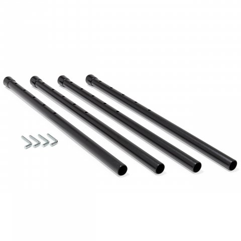 Graduador altura para armazón de mesa E2 long (up to 203 mm) w. PVC caps, 4 units, black